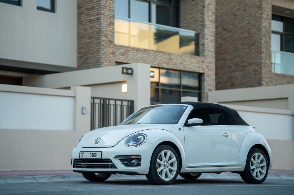 White Volkswagen Beetle Turbo Convertible 2019