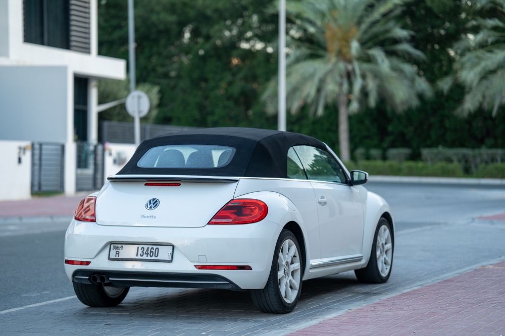 White Volkswagen Beetle Turbo Convertible 2019