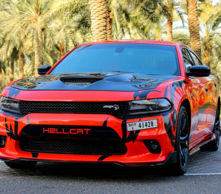 Rent Dodge Charger Hellcat Widebody V6 2018 in Dubai
