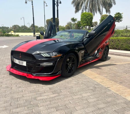 Rent Ford Mustang EcoBoost Convertible V4 2020 in Abu Dhabi