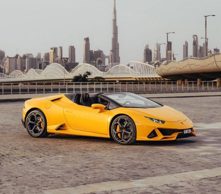 Rent Lamborghini Huracan Evo Spyder 2023 in Dubai
