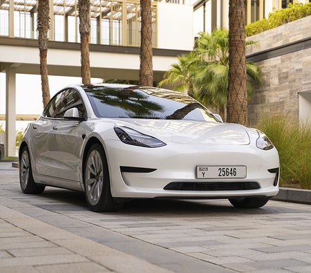 Location Tesla Modèle 3 longue portée 2021 dans Dubai
