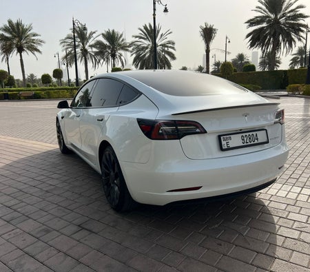Rent Tesla Model 3 Long Range 2023 in Dubai