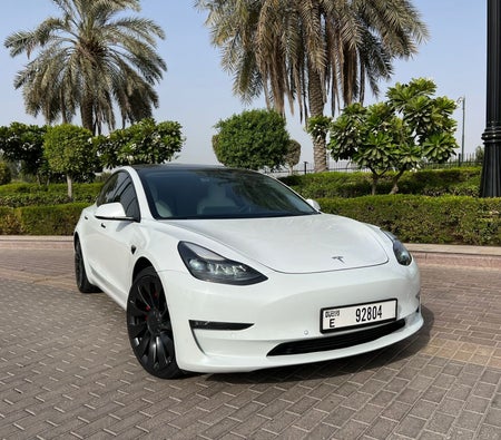 Rent Tesla Model 3 Long Range 2023 in Dubai
