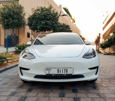 Huur Tesla Model 3 Standaard Plus 2021 in Dubai