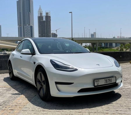 Location Tesla Modèle 3 Standard Plus 2022 dans Abu Dhabi