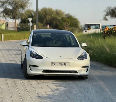 Huur Tesla Model 3 Standaard Plus 2022 in Dubai
