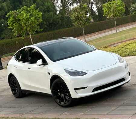 Alquilar Tesla Modelo Y de largo alcance 2022 en Dubai