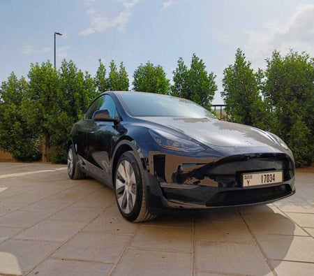 Miete Tesla Modell Y mit großer Reichweite 2022 in Dubai