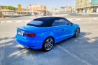 Azul Audi A3 convertible 2020 for rent in Dubai 9