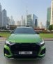 Green Audi RS Q8  2021 for rent in Dubai 3