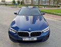 Blue BMW 520i 2023 for rent in Dubai 4