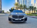 Silver BMW 730Li 2021 for rent in Dubai 2