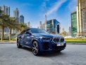 Blue BMW X6 M40 2022 for rent in Abu Dhabi 1