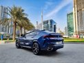 Blue BMW X6 M40 2022 for rent in Abu Dhabi 9