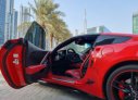 Red Chevrolet Corvette 2018 for rent in Dubai 7