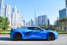Blue Chevrolet Corvette C8 Stingray Coupe 2020 for rent in Dubai 1