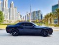 Black Dodge Challenger V6 2019 for rent in Dubai 2