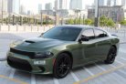Green Dodge Charger SRT Kit V6 2018 for rent in Dubai 1