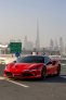Kırmızı Ferrari F8 Tributo 2021 for rent in Dubai 2