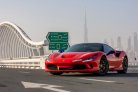 Kırmızı Ferrari F8 Tributo 2021 for rent in Dubai 1