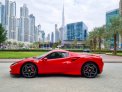 Kırmızı Ferrari F8 Tributo 2022 for rent in Dubai 2