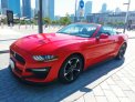 White Ford Mustang EcoBoost Convertible V4 2020 for rent in Dubai 1
