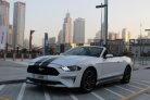 White Ford Mustang EcoBoost Convertible V4 2019 for rent in Dubai 10