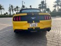 Geel Ford Mustang EcoBoost Convertible V4 2019 for rent in Dubai 10