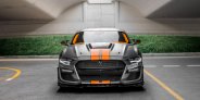 Gray Ford Mustang EcoBoost Coupe V4 2021 for rent in Dubai 5