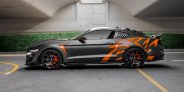 Gray Ford Mustang EcoBoost Coupe V4 2021 for rent in Dubai 3