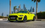 Light Green Ford Mustang Shelby GT500 Kit Convertible V4 2018 for rent in Dubai 1