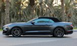 Black Ford Mustang EcoBoost Convertible V4 2019 for rent in Ajman 7