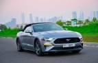 Silver Ford Mustang EcoBoost Convertible V4 2020 for rent in Dubai 1