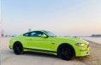 Green Ford Mustang GT Coupe V8 2020 for rent in Dubai 4
