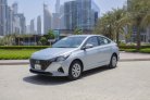 Silver Hyundai Accent 2021 for rent in Dubai 1