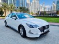 White Hyundai Sonata 2021 for rent in Dubai 4