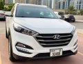 White Hyundai Tucson 2018 for rent in Dubai 1