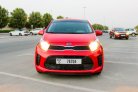 Red Kia Picanto 2021 for rent in Dubai 2