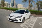 White Kia Rio Sedan 2021 for rent in Dubai 1