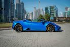 Blue Lamborghini Huracan Evo Spyder 2022 for rent in Dubai 3