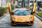 Rose goud Lamborghini Aventador Roadster 2018 for rent in Dubai 2
