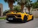 Yellow Lamborghini Aventador SVJ Roadster 2022 in Dubai 10