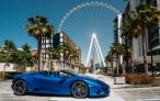 Mavi Lamborghini Huracan Evo Spyder 2020 for rent in Dubai 1