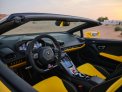 Yellow Lamborghini Huracan Evo Spyder 2021 for rent in Dubai 8