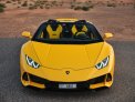 Geel Lamborghini Huracan Evo Spyder 2021 for rent in Dubai 2
