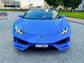 Sapphire Blue Lamborghini Huracan Evo Spyder 2022 for rent in Dubai 8