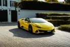Yellow Lamborghini Huracan Evo Spyder 2022 for rent in Dubai 1
