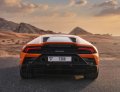 Orange Lamborghini Huracan Evo 2021 for rent in Abu Dhabi 4