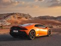 Orange Lamborghini Huracan Evo 2021 for rent in Abu Dhabi 2